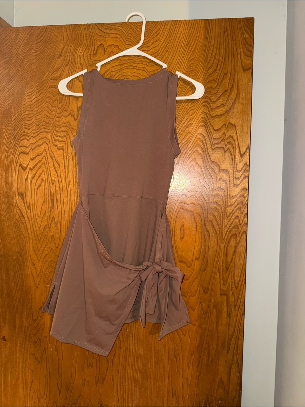 🤎 Taupe Brown Wrap Skort Tennis Dress / Athletic Romper